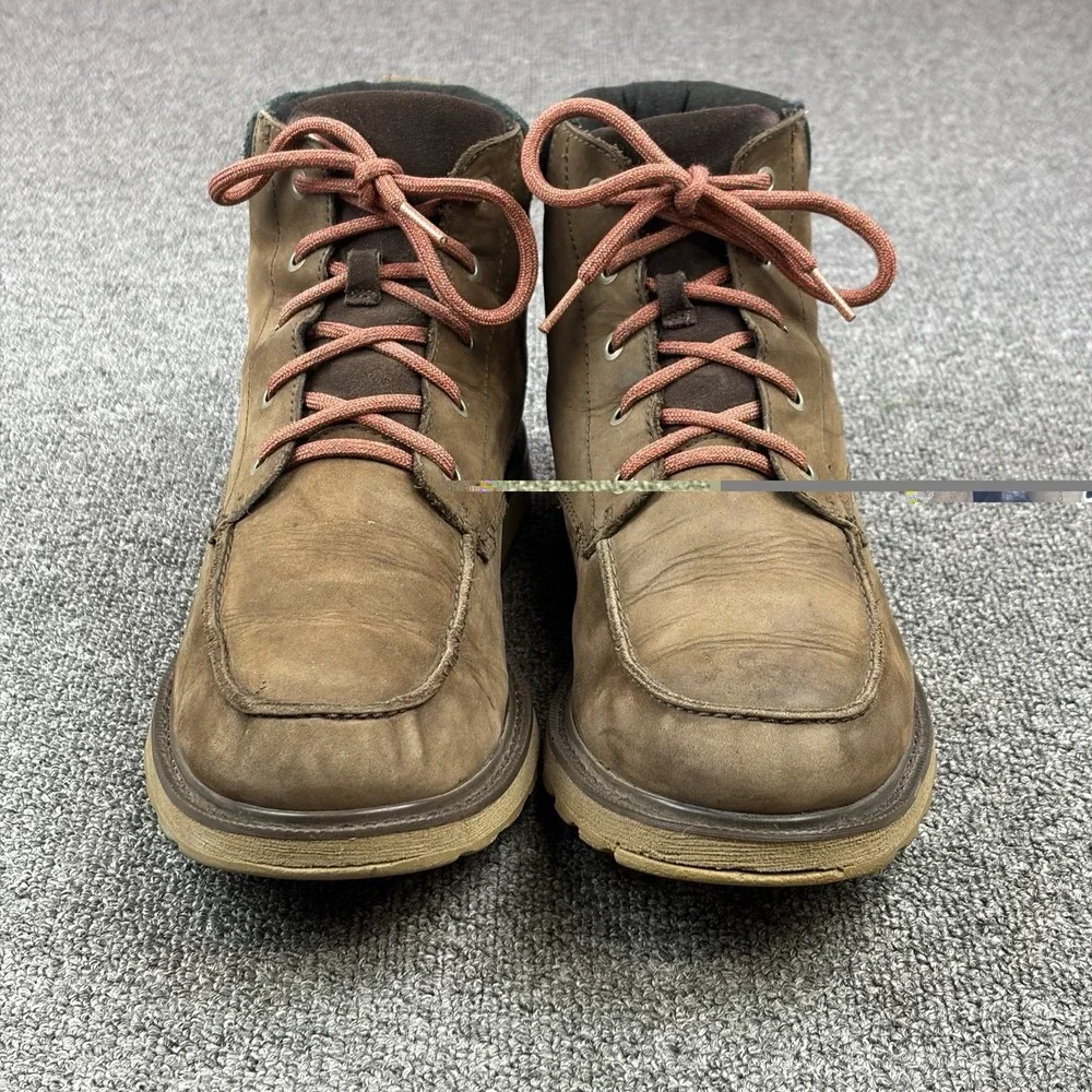 Sorel Madson Moc Toe Boots Mens 12 Brown Leather NM2290-238 Waterproof Chukka